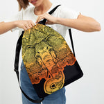 Indian Tribal Spiritual Elephant Print Drawstring Backpack