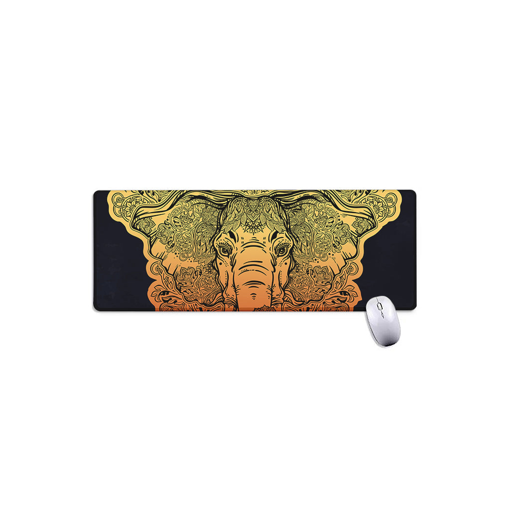 Indian Tribal Spiritual Elephant Print Extended Mouse Pad