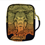 Indian Tribal Spiritual Elephant Print Front Pocket Bible Bag