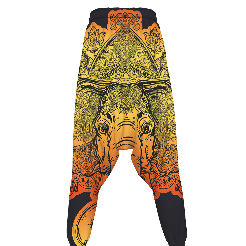Indian Tribal Spiritual Elephant Print Hammer Pants