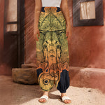 Indian Tribal Spiritual Elephant Print Harem Pants