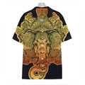 Indian Tribal Spiritual Elephant Print Hawaiian Shirt