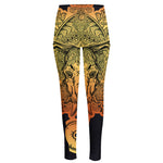 Indian Tribal Spiritual Elephant Print High-Waisted Pocket Leggings