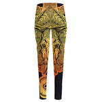 Indian Tribal Spiritual Elephant Print High-Waisted Pocket Leggings