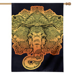 Indian Tribal Spiritual Elephant Print House Flag