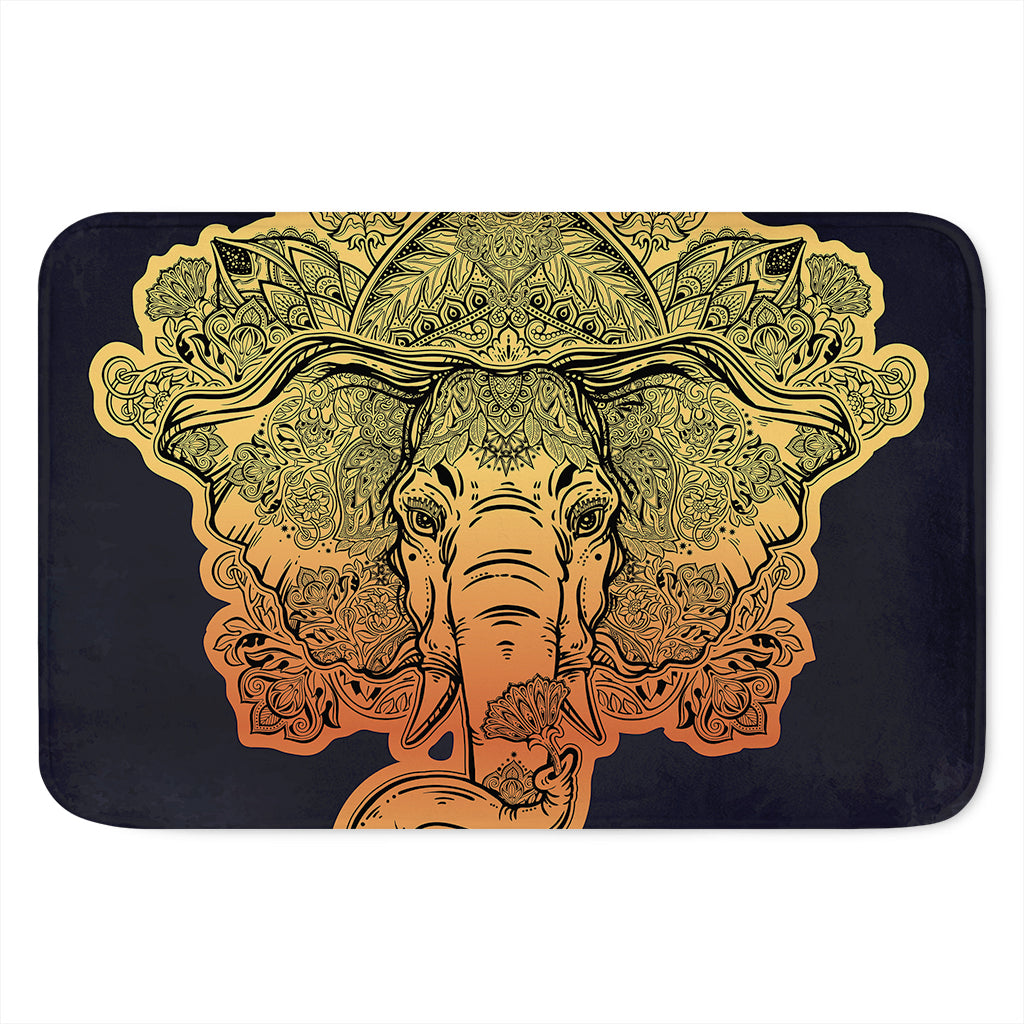 Indian Tribal Spiritual Elephant Print Indoor Door Mat