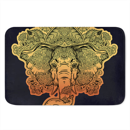 Indian Tribal Spiritual Elephant Print Indoor Door Mat