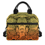 Indian Tribal Spiritual Elephant Print Insulated Lunch Bag