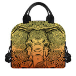 Indian Tribal Spiritual Elephant Print Insulated Lunch Bag
