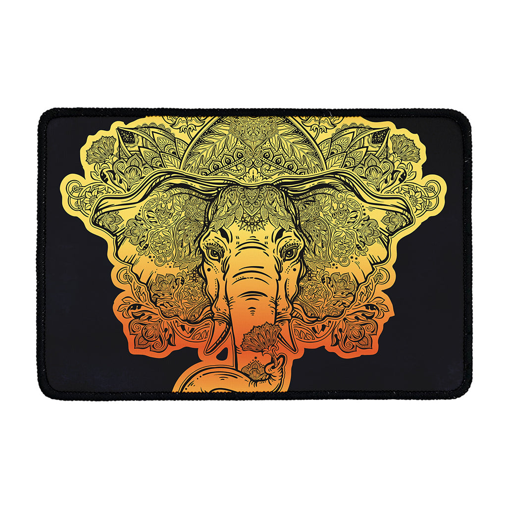 Indian Tribal Spiritual Elephant Print Kitchen Mat