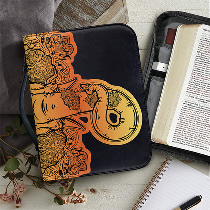 Indian Tribal Spiritual Elephant Print Leather Bible Cover
