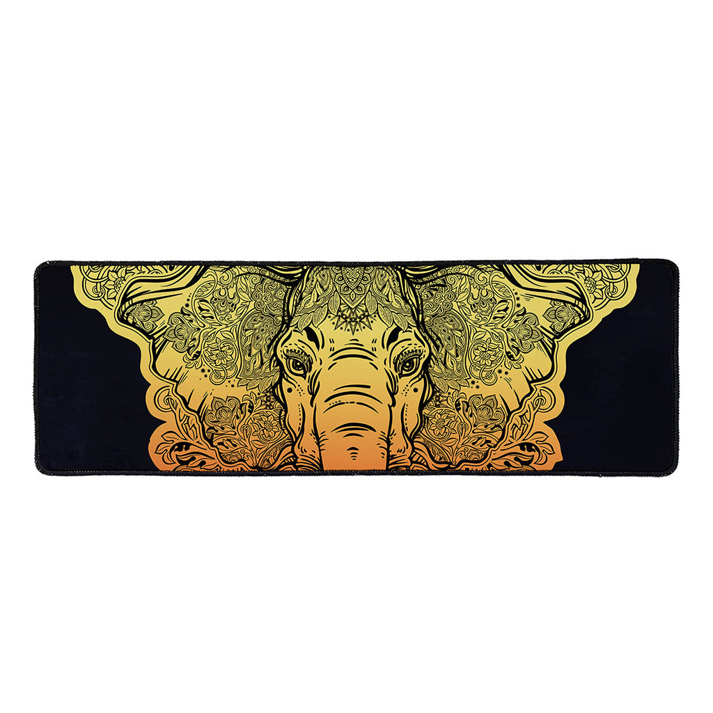Indian Tribal Spiritual Elephant Print Long Kitchen Mat
