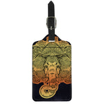 Indian Tribal Spiritual Elephant Print Luggage Tag