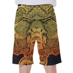 Indian Tribal Spiritual Elephant Print Men's Beach Shorts
