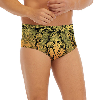 Indian Tribal Spiritual Elephant Print Men's Briefs