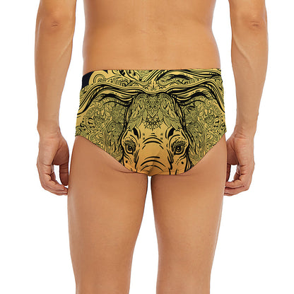 Indian Tribal Spiritual Elephant Print Men's Briefs