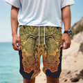 Indian Tribal Spiritual Elephant Print Men's Cargo Shorts