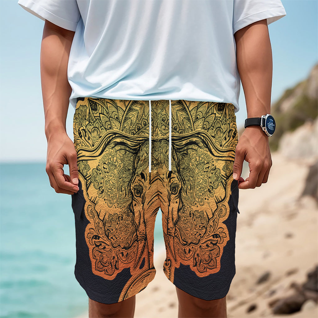 Indian Tribal Spiritual Elephant Print Men's Cargo Shorts