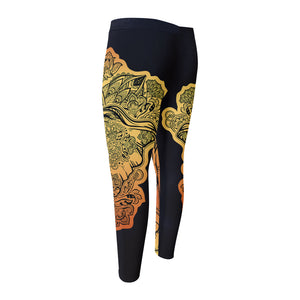 Indian Tribal Spiritual Elephant Print Men's Compression Pants