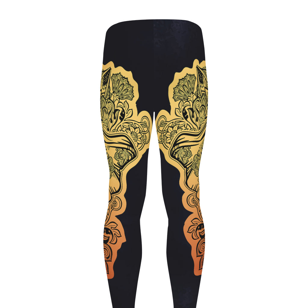 Indian Tribal Spiritual Elephant Print Men's leggings