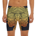 Indian Tribal Spiritual Elephant Print Men's Long Boxer Briefs