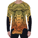 Indian Tribal Spiritual Elephant Print Men's Long Sleeve T-Shirt