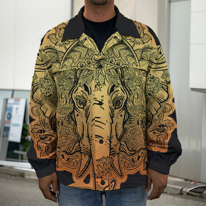 Indian Tribal Spiritual Elephant Print Men's Shirt Jacket