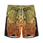 Indian Tribal Spiritual Elephant Print Men's Sports Shorts