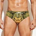 Indian Tribal Spiritual Elephant Print Men's Swim Briefs