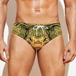 Indian Tribal Spiritual Elephant Print Men's Swim Briefs