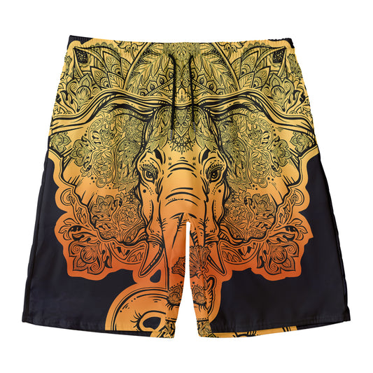 Indian Tribal Spiritual Elephant Print Men's Swim Trunks