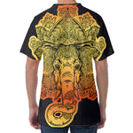 Indian Tribal Spiritual Elephant Print Men's Velvet T-Shirt