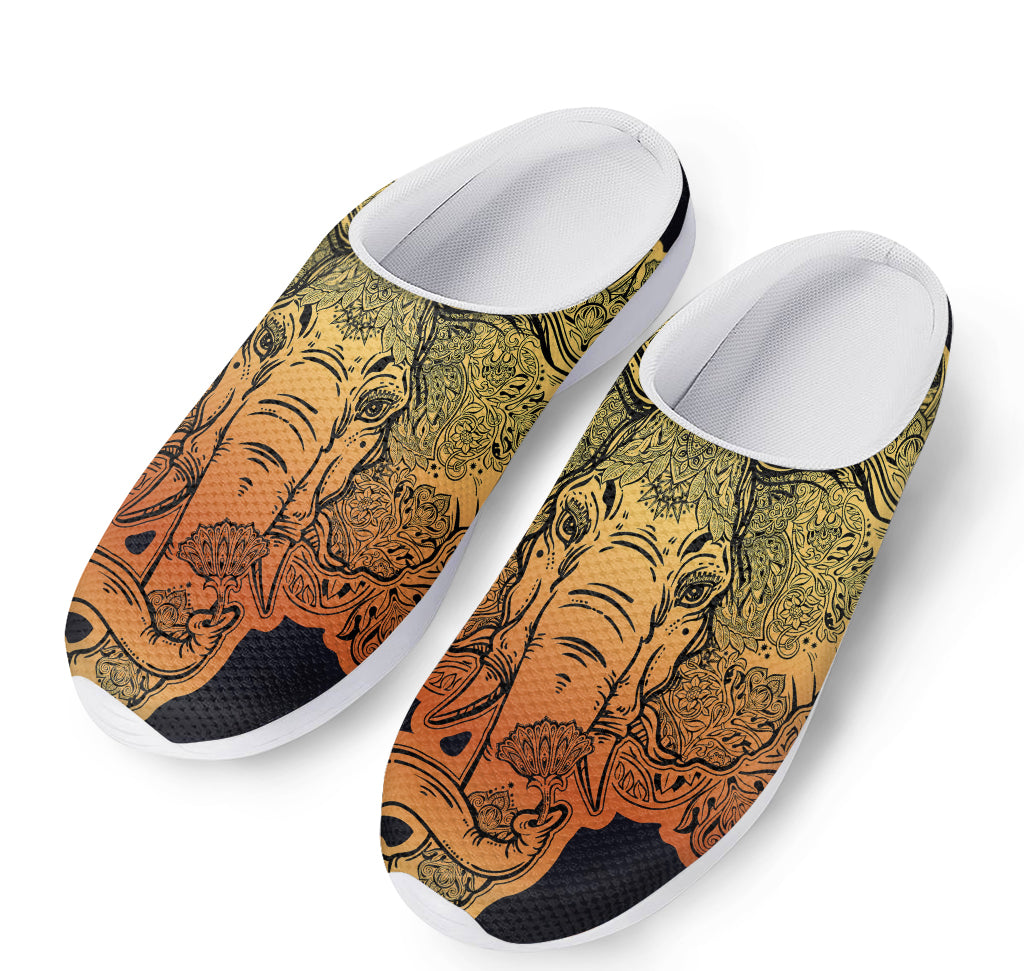 Indian Tribal Spiritual Elephant Print Mesh Casual Shoes