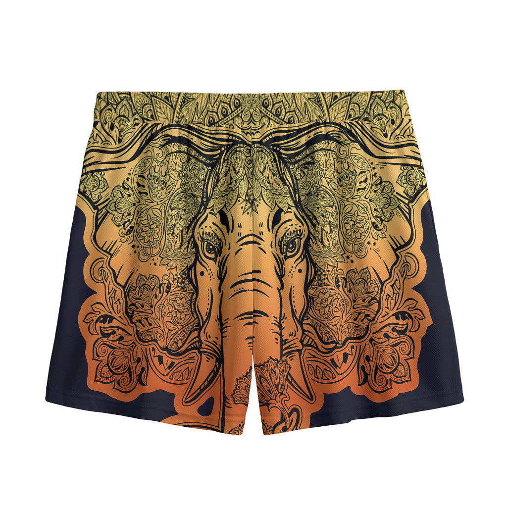 Indian Tribal Spiritual Elephant Print Mesh Shorts