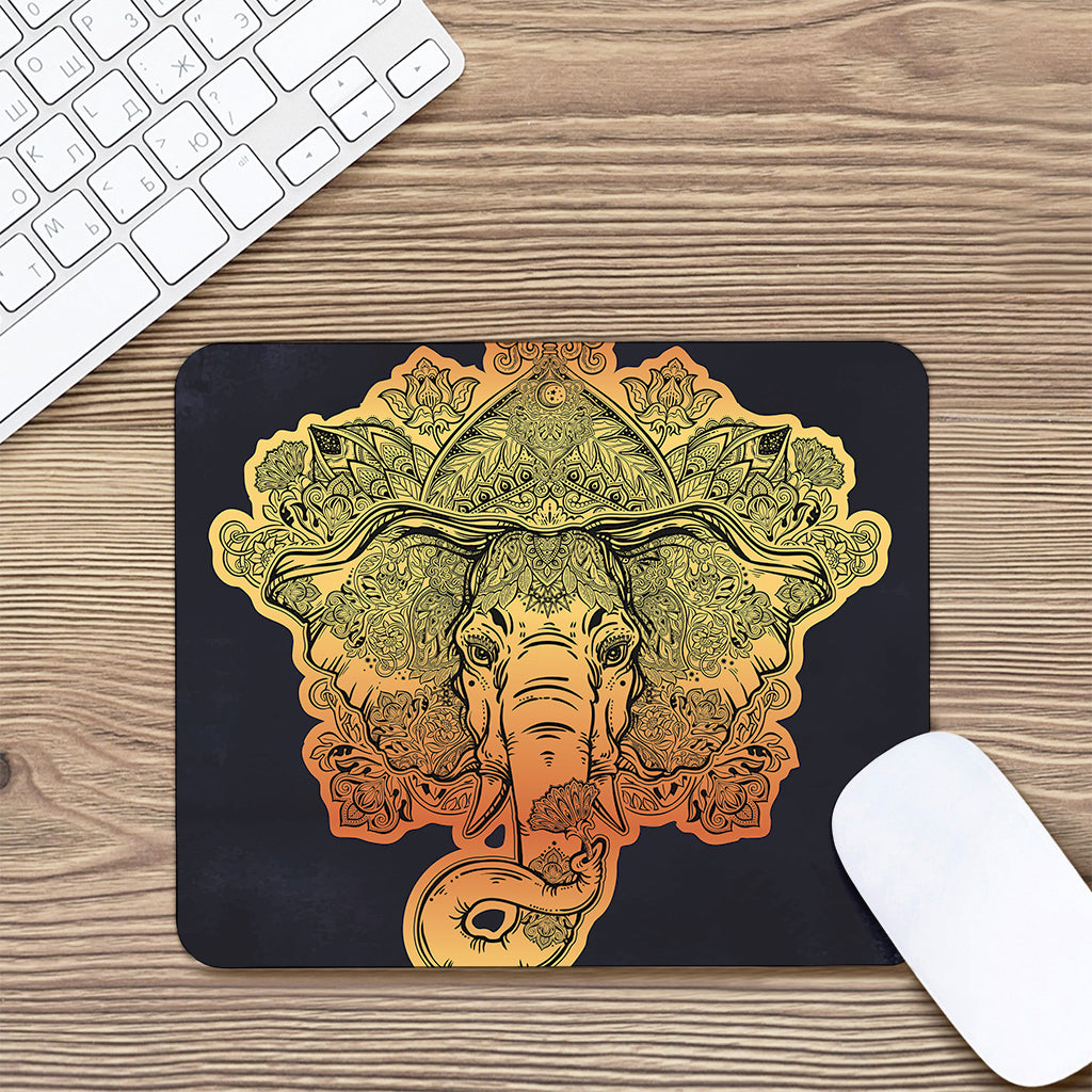 Indian Tribal Spiritual Elephant Print Mouse Pad