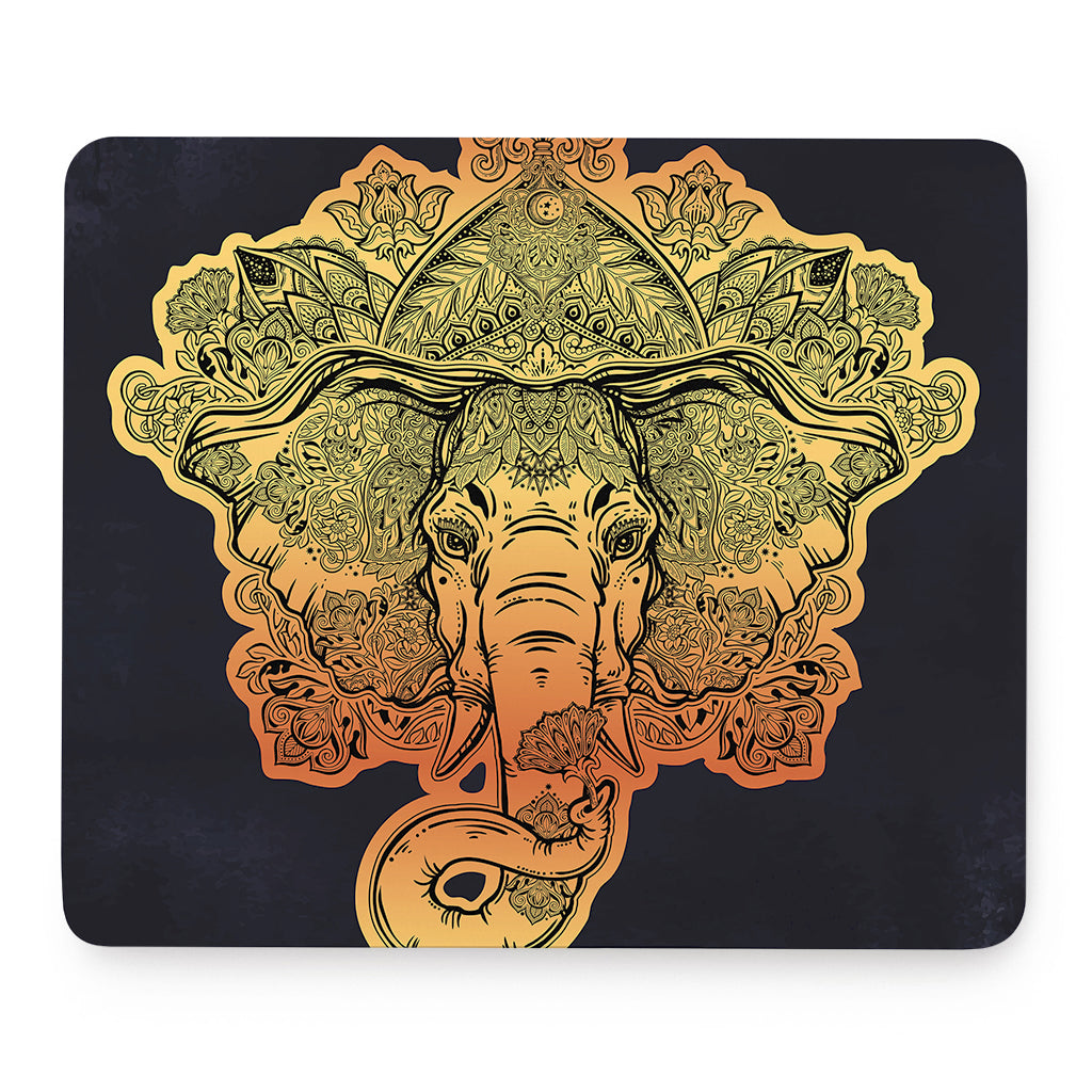 Indian Tribal Spiritual Elephant Print Mouse Pad