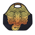 Indian Tribal Spiritual Elephant Print Neoprene Lunch Bag