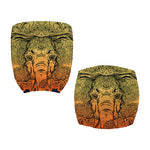 Indian Tribal Spiritual Elephant Print Office Chair Cover