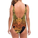Indian Tribal Spiritual Elephant Print One Piece Swimsuit