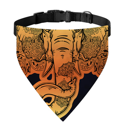 Indian Tribal Spiritual Elephant Print Over The Collar Dog Bandana