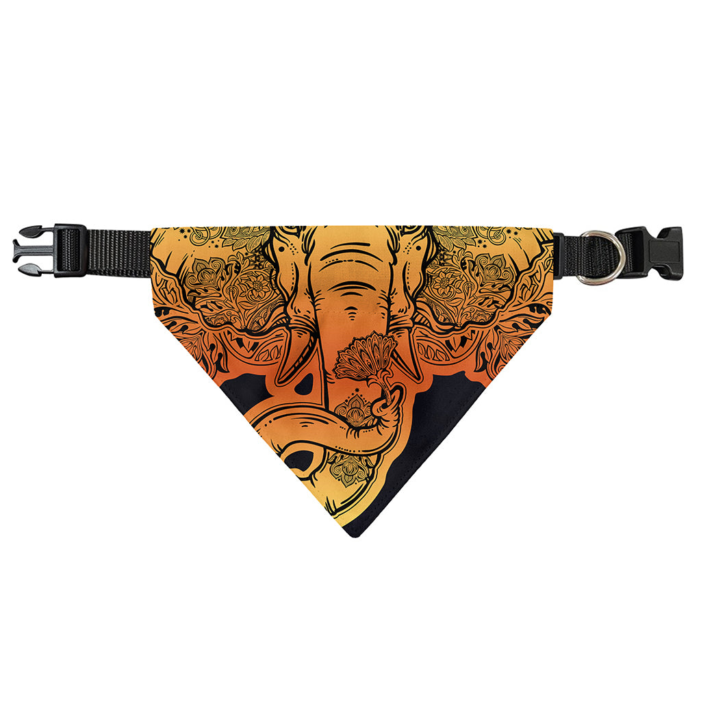 Indian Tribal Spiritual Elephant Print Over The Collar Dog Bandana
