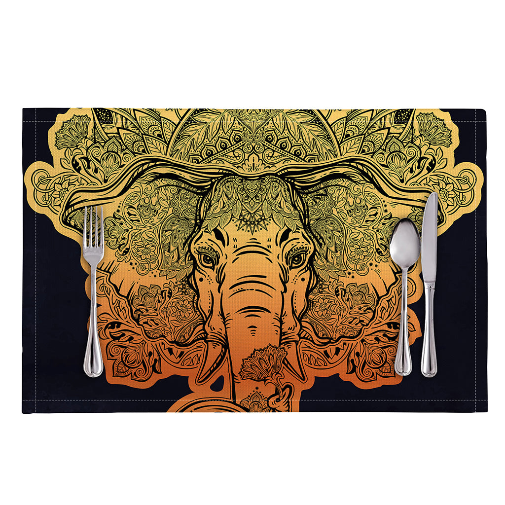 Indian Tribal Spiritual Elephant Print Placemat