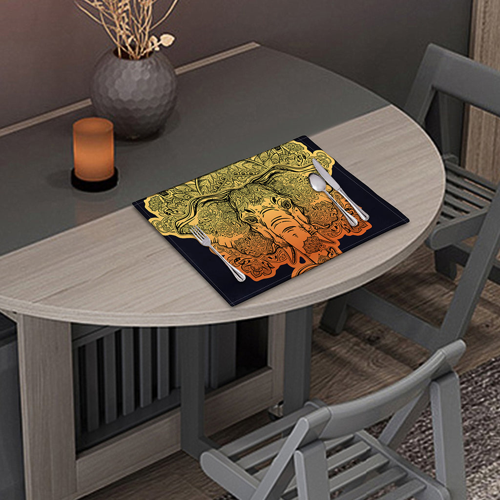 Indian Tribal Spiritual Elephant Print Placemat
