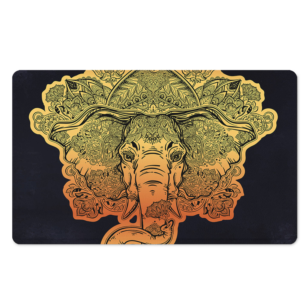 Indian Tribal Spiritual Elephant Print Polyester Doormat