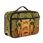 Indian Tribal Spiritual Elephant Print Portable Lunch Bag