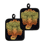 Indian Tribal Spiritual Elephant Print Pot Holders