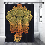 Indian Tribal Spiritual Elephant Print Premium Shower Curtain