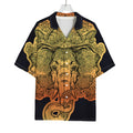 Indian Tribal Spiritual Elephant Print Rayon Hawaiian Shirt