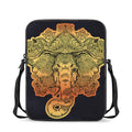 Indian Tribal Spiritual Elephant Print Rectangular Crossbody Bag