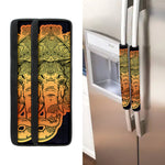 Indian Tribal Spiritual Elephant Print Refrigerator Handle Covers